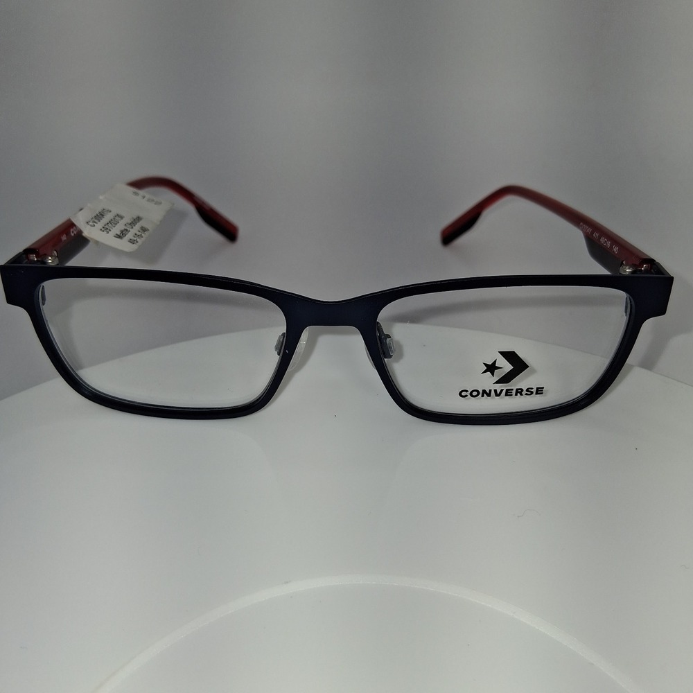 Converse CV3004Y 411 Blue/ Red Black Obsidian Eyeglasses Frame 49-16-140 NWT